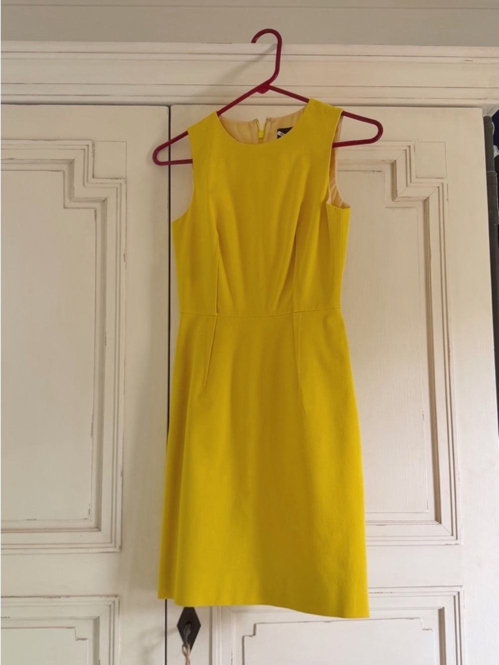 J. Crew Bright Yellow Sleeveless Sheath Dress